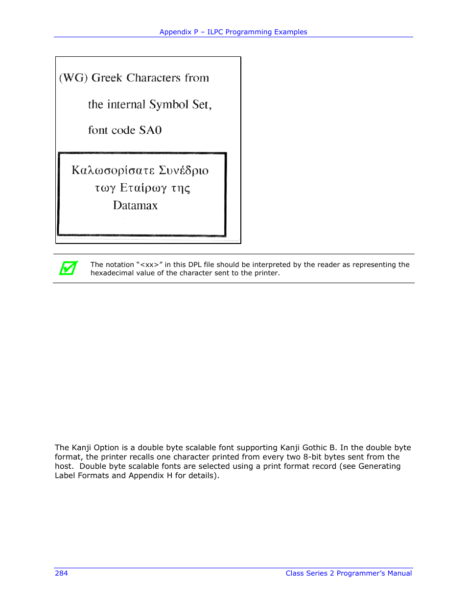 Datamax-O'Neil Class Series II Programmer’s Manual User Manual | Page 298 / 334