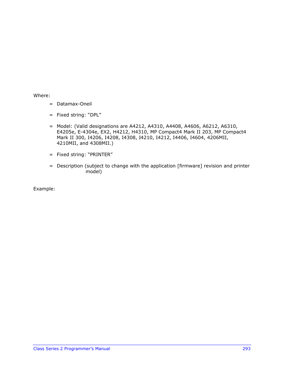 Appendix q, Plug and play ids | Datamax-O'Neil Class Series II Programmer’s Manual User Manual | Page 307 / 334