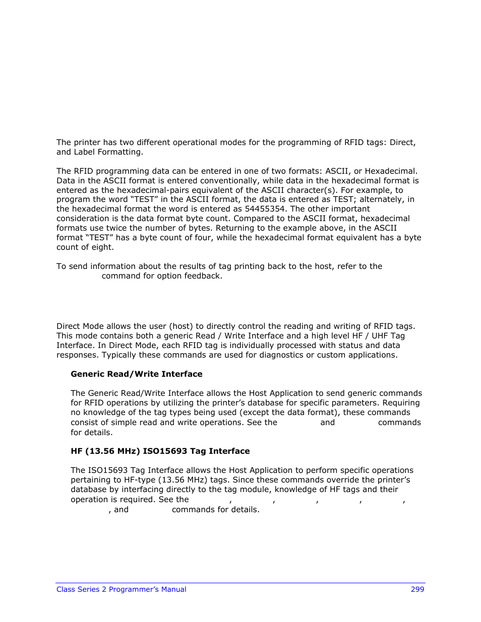 Appendix s, Rfid overview | Datamax-O'Neil Class Series II Programmer’s Manual User Manual | Page 313 / 334