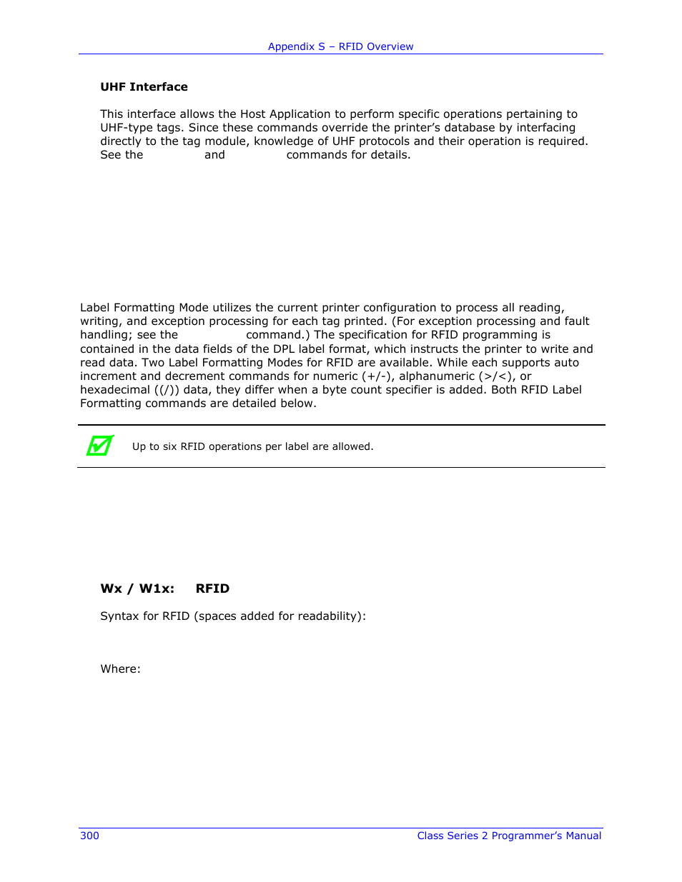 Datamax-O'Neil Class Series II Programmer’s Manual User Manual | Page 314 / 334