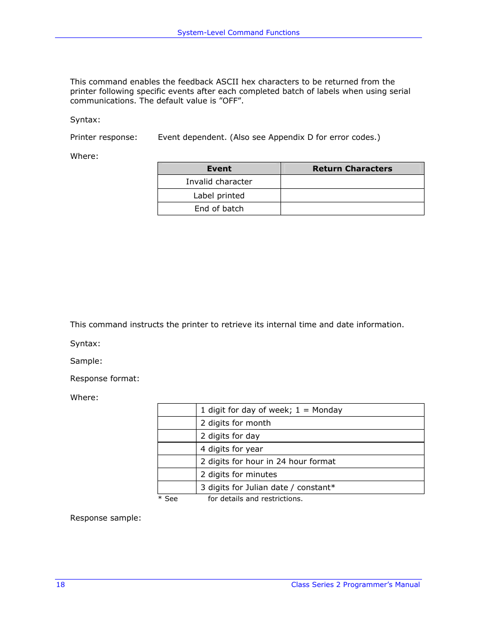 Datamax-O'Neil Class Series II Programmer’s Manual User Manual | Page 32 / 334