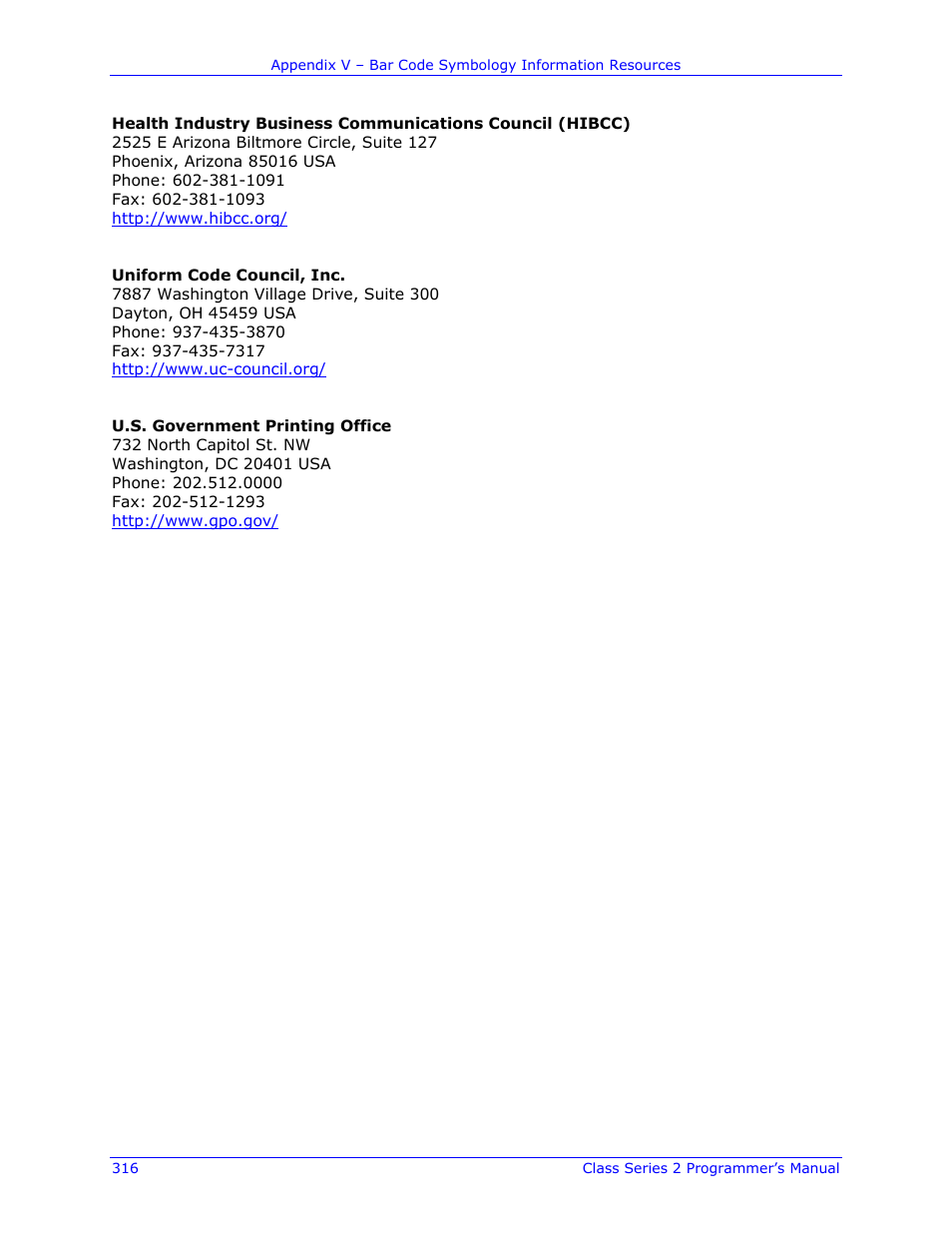 Datamax-O'Neil Class Series II Programmer’s Manual User Manual | Page 330 / 334