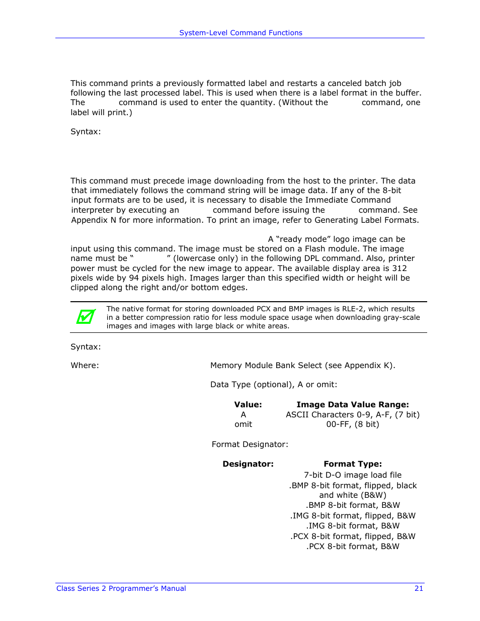 Datamax-O'Neil Class Series II Programmer’s Manual User Manual | Page 35 / 334