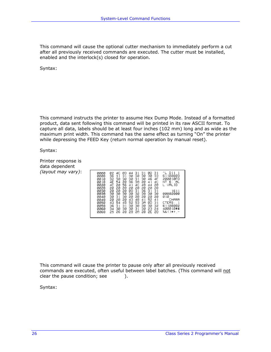 Datamax-O'Neil Class Series II Programmer’s Manual User Manual | Page 40 / 334