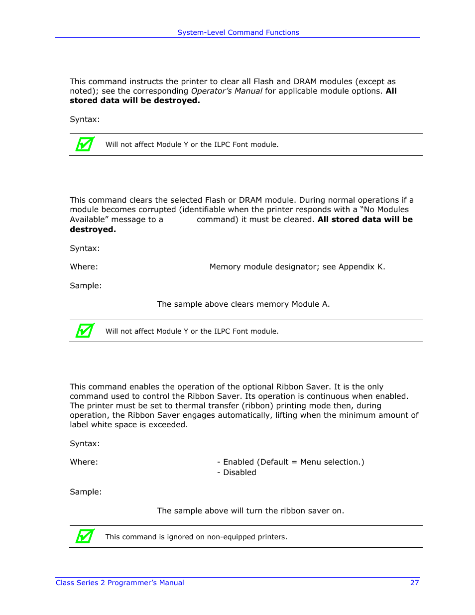 Datamax-O'Neil Class Series II Programmer’s Manual User Manual | Page 41 / 334