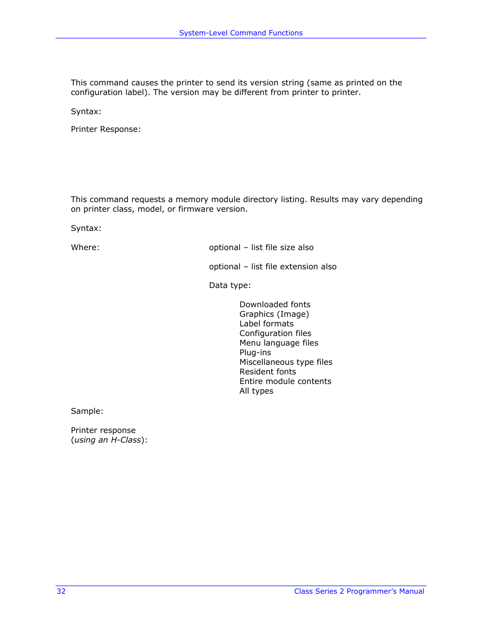 Datamax-O'Neil Class Series II Programmer’s Manual User Manual | Page 46 / 334