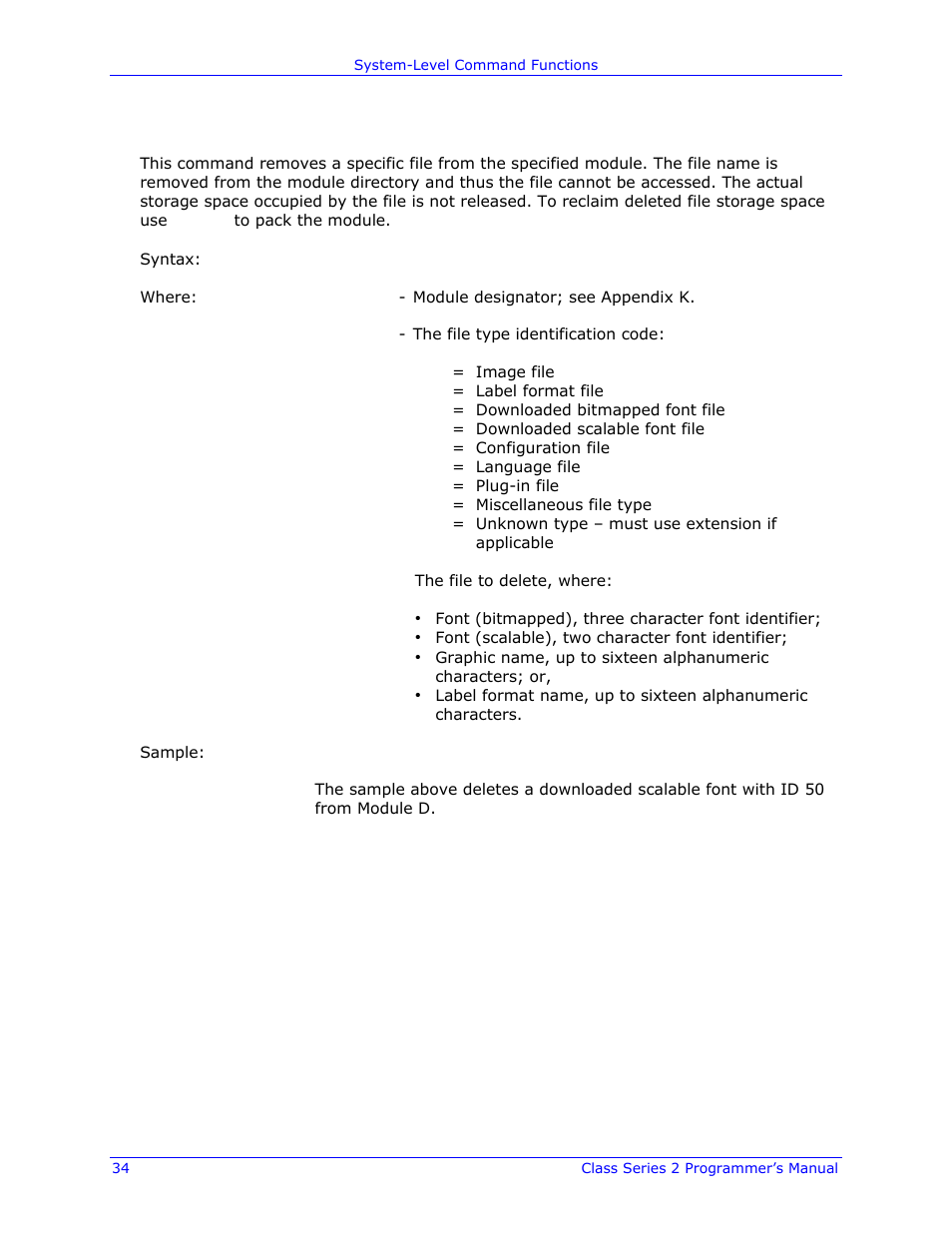 Datamax-O'Neil Class Series II Programmer’s Manual User Manual | Page 48 / 334