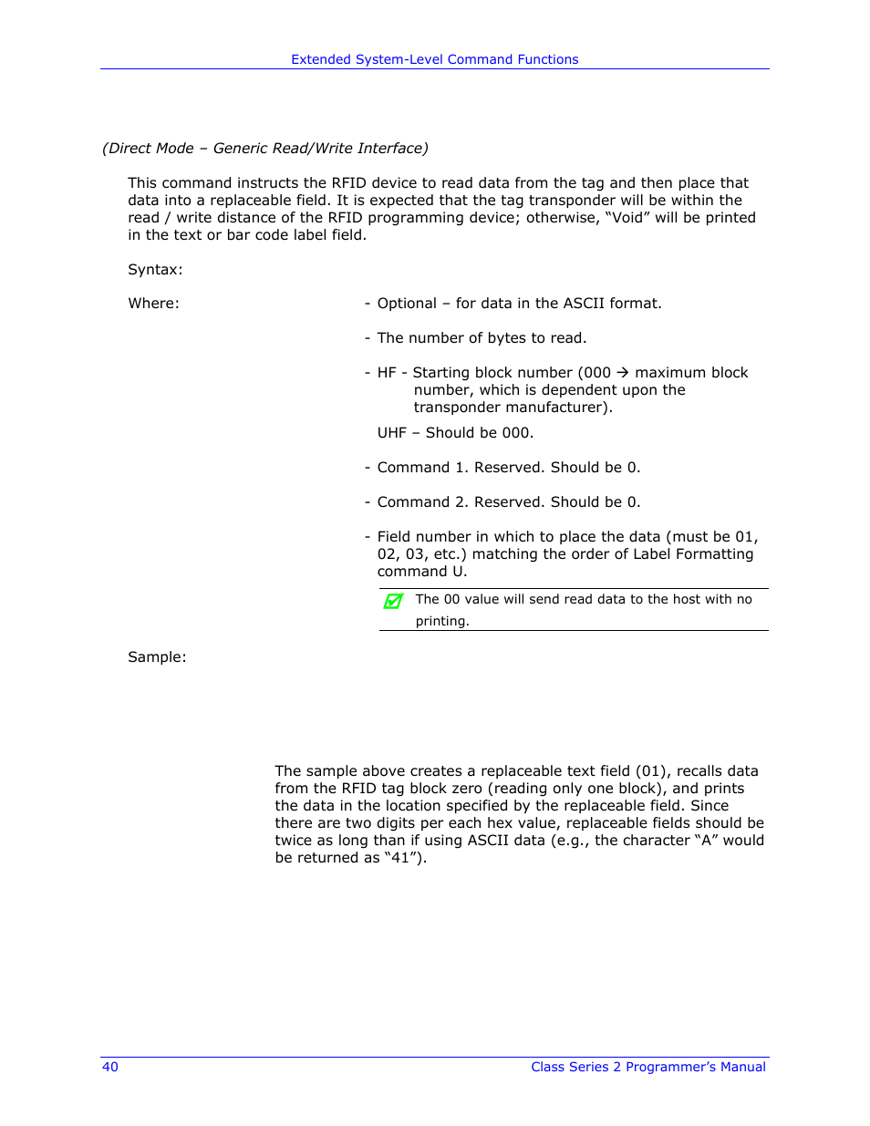 Datamax-O'Neil Class Series II Programmer’s Manual User Manual | Page 54 / 334