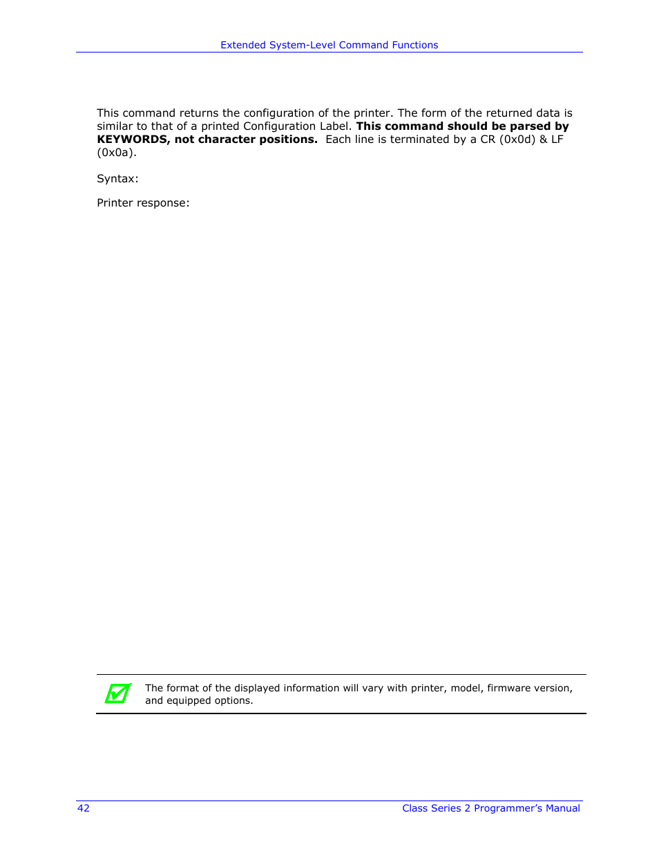 Datamax-O'Neil Class Series II Programmer’s Manual User Manual | Page 56 / 334