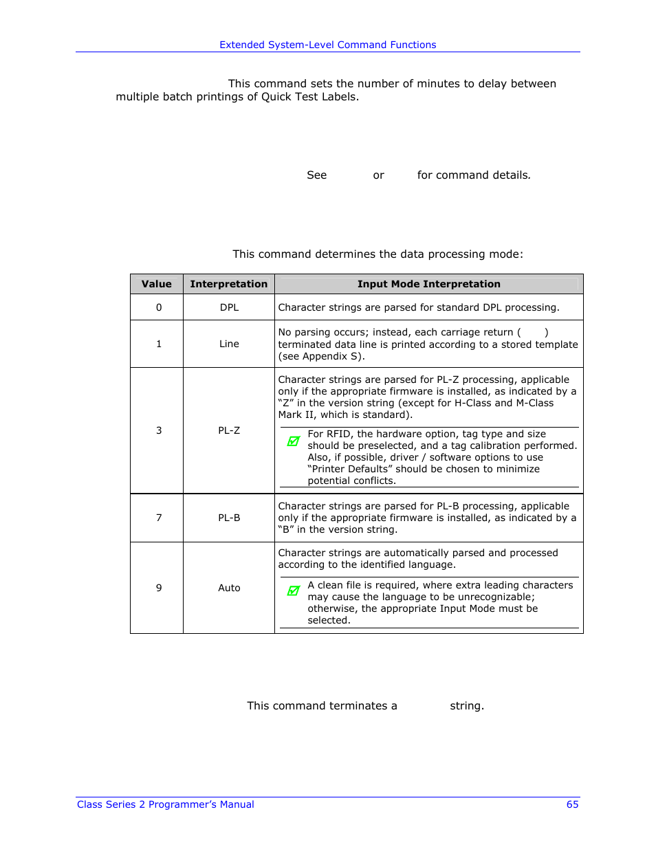 Datamax-O'Neil Class Series II Programmer’s Manual User Manual | Page 79 / 334