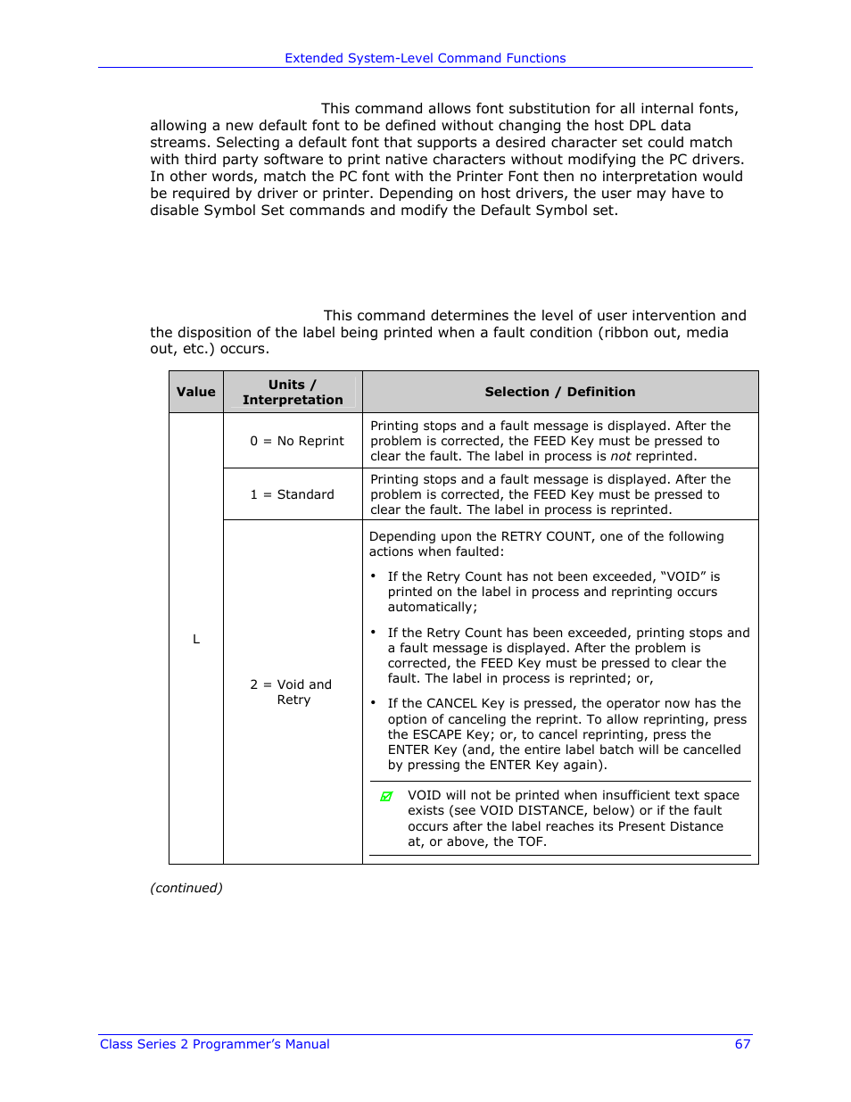 Datamax-O'Neil Class Series II Programmer’s Manual User Manual | Page 81 / 334