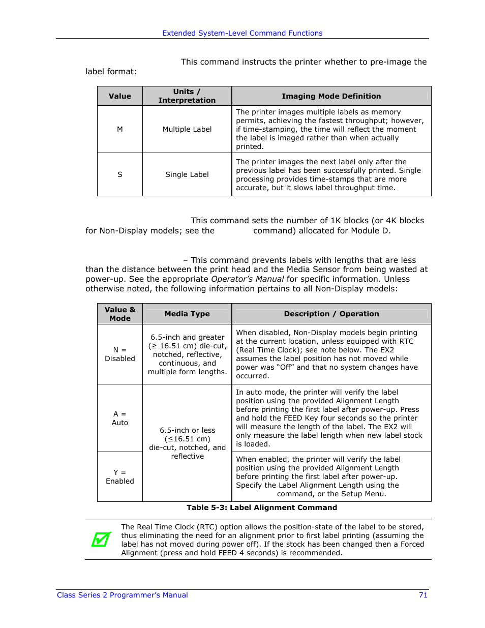 Datamax-O'Neil Class Series II Programmer’s Manual User Manual | Page 85 / 334