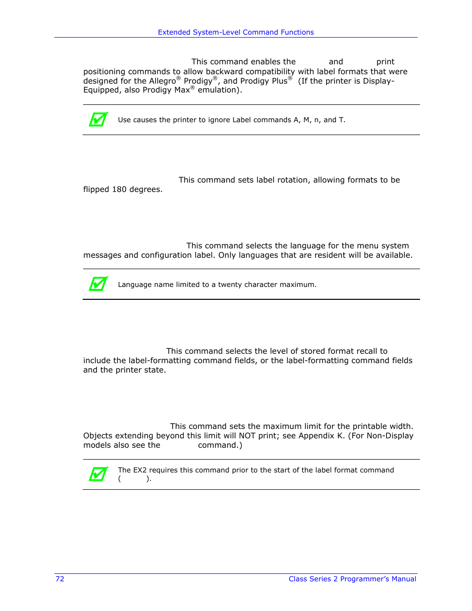 Datamax-O'Neil Class Series II Programmer’s Manual User Manual | Page 86 / 334