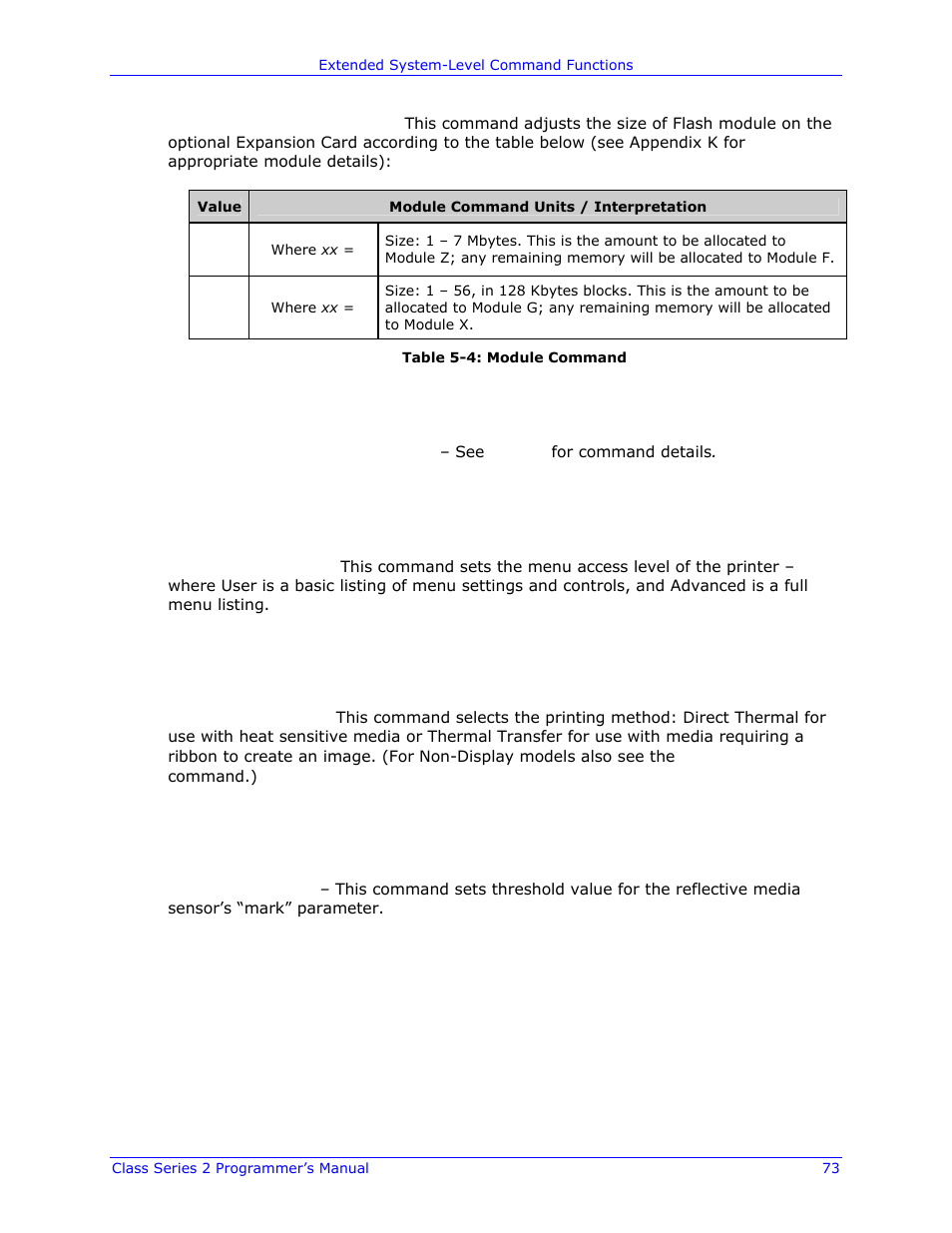 Datamax-O'Neil Class Series II Programmer’s Manual User Manual | Page 87 / 334