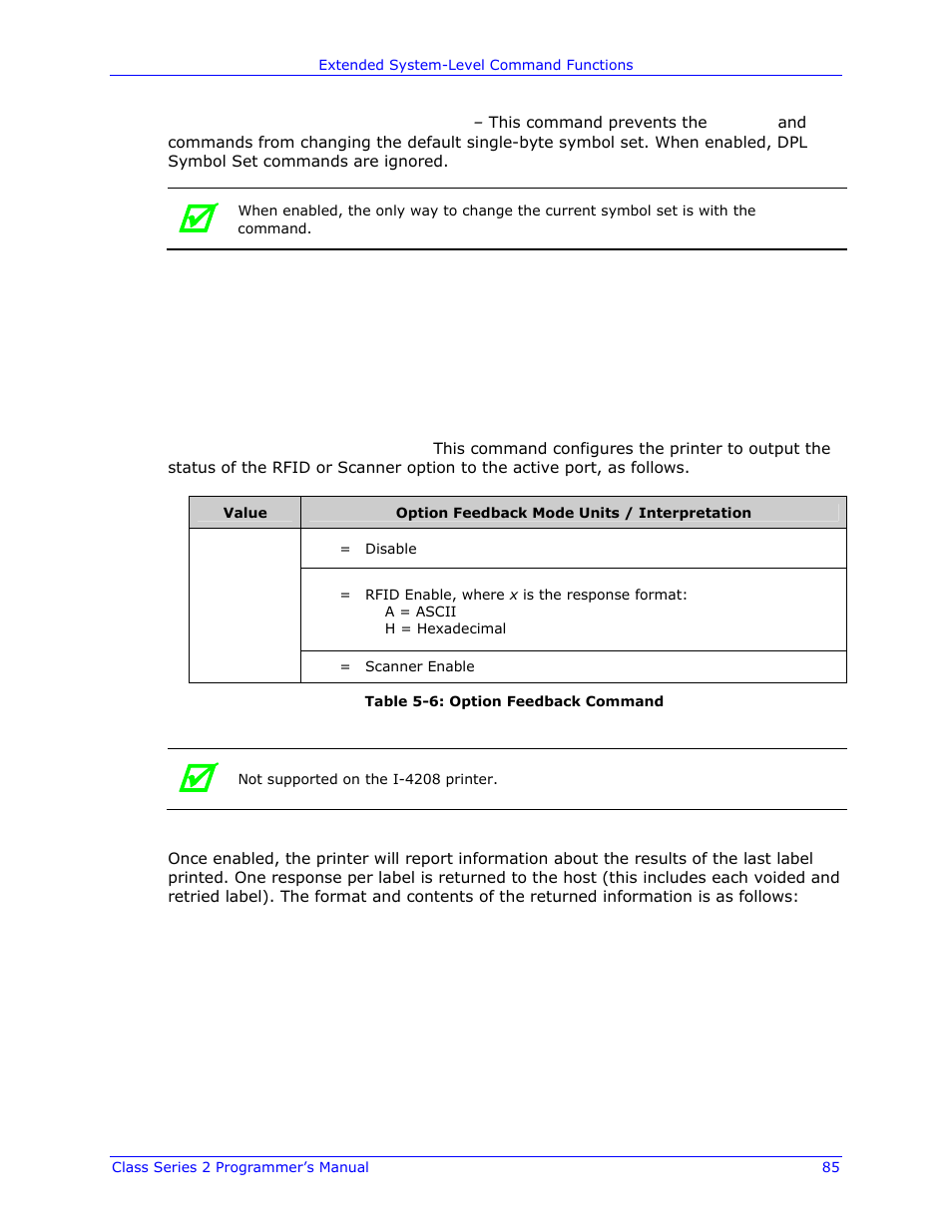 Datamax-O'Neil Class Series II Programmer’s Manual User Manual | Page 99 / 334