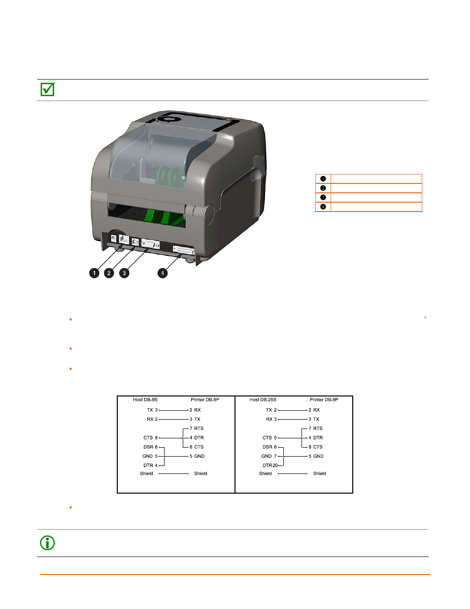 4chapter 2 – printer setup, 2 interface connections, Cable requirements | Datamax-O'Neil E-Class Mark III 4xxxxxxx Operator’s Manual User Manual | Page 10 / 58