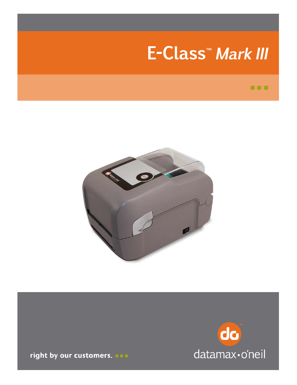 Datamax-O'Neil E-Class Mark III 3xxxxxxx Operator’s Manual User Manual | 58 pages