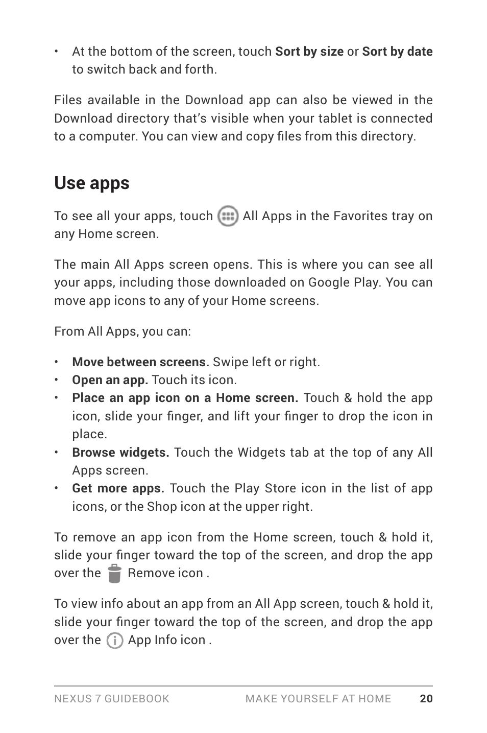 Use apps | Asus Nexus 7 User Manual | Page 26 / 106