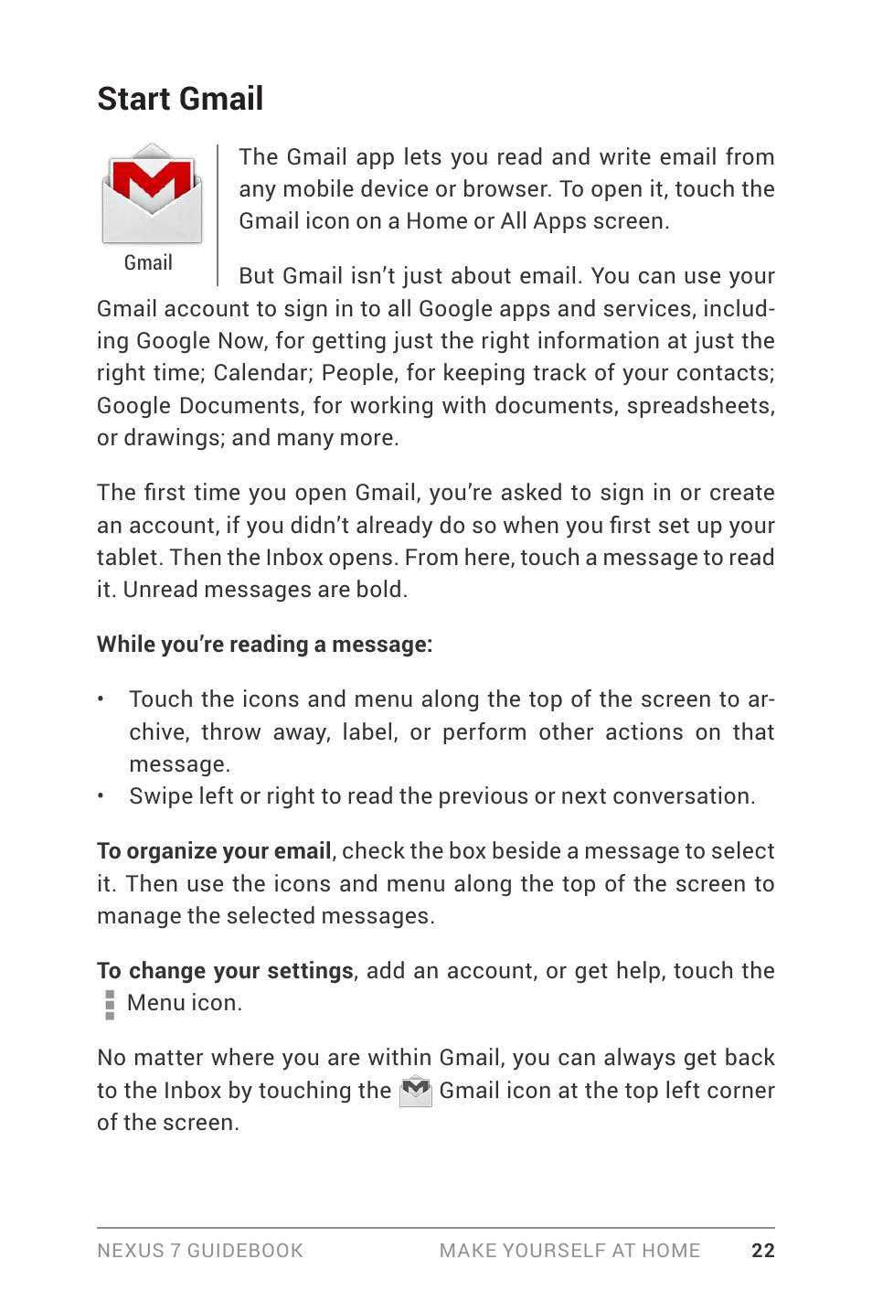 Start gmail | Asus Nexus 7 User Manual | Page 28 / 106