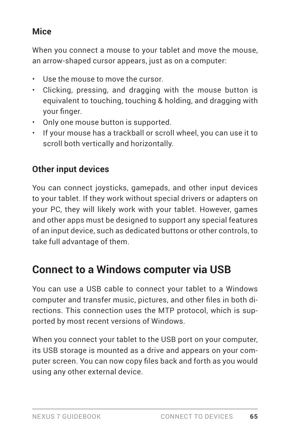 Connect to a windows computer via usb | Asus Nexus 7 User Manual | Page 71 / 106