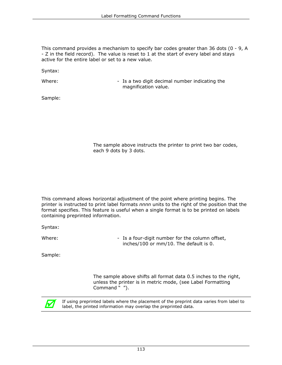 Datamax-O'Neil DPL Programmer’s Manual User Manual | Page 121 / 296