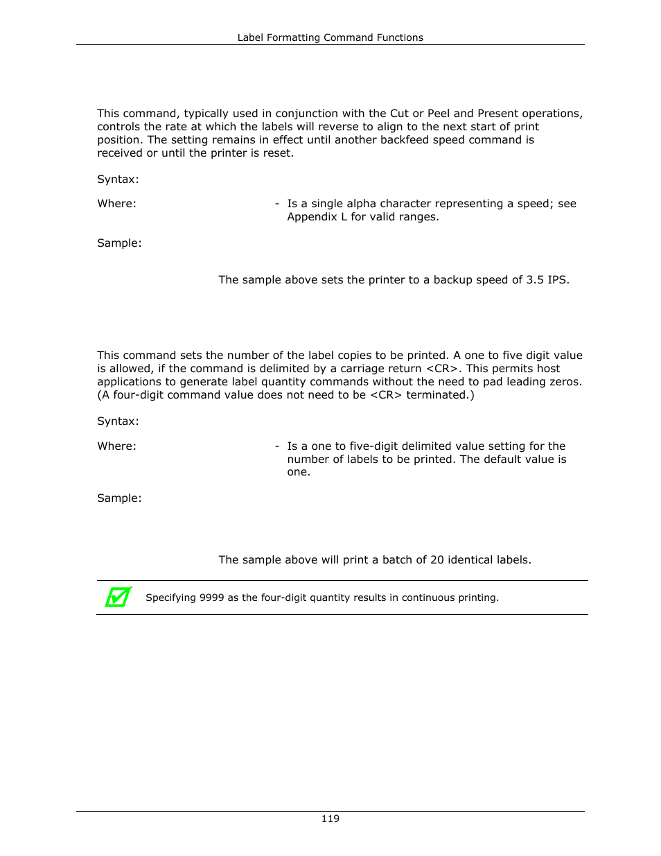 Datamax-O'Neil DPL Programmer’s Manual User Manual | Page 127 / 296