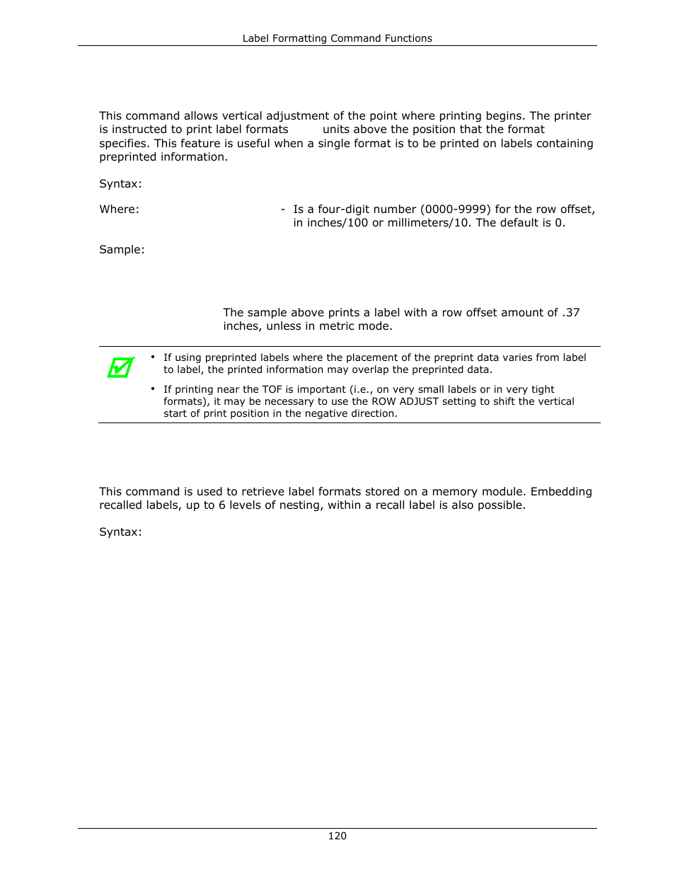 Datamax-O'Neil DPL Programmer’s Manual User Manual | Page 128 / 296