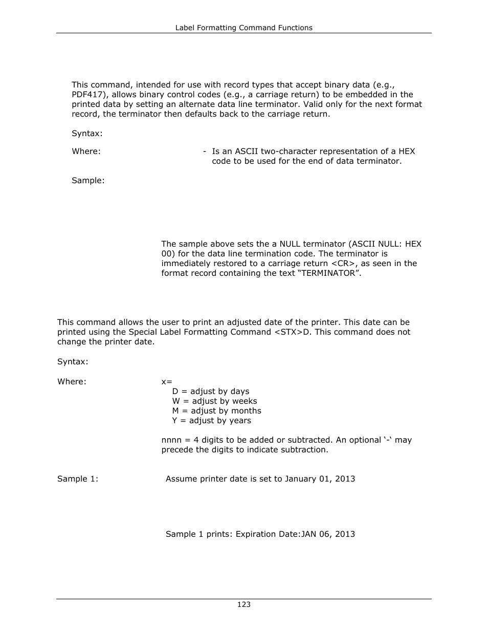 Datamax-O'Neil DPL Programmer’s Manual User Manual | Page 131 / 296