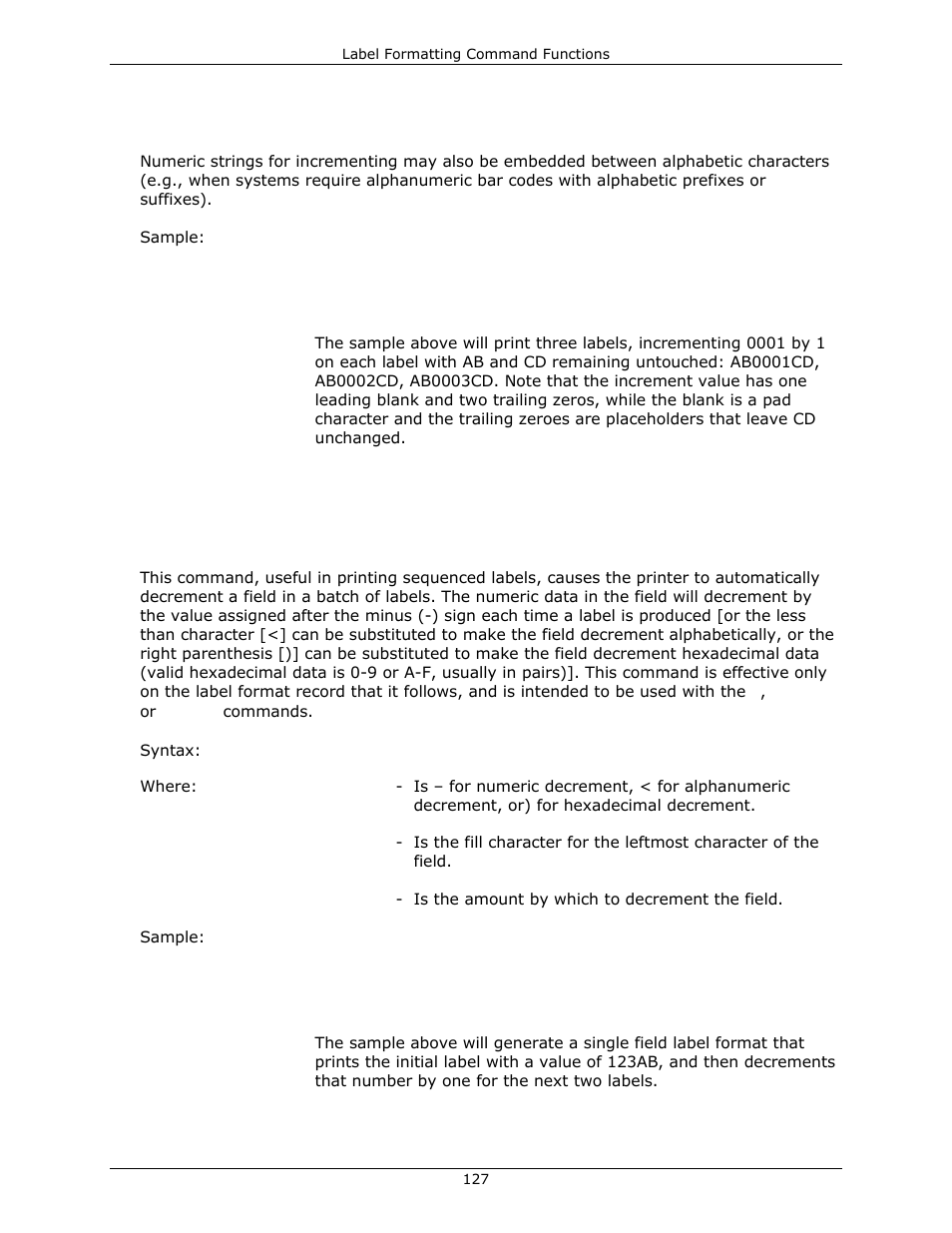 Datamax-O'Neil DPL Programmer’s Manual User Manual | Page 135 / 296