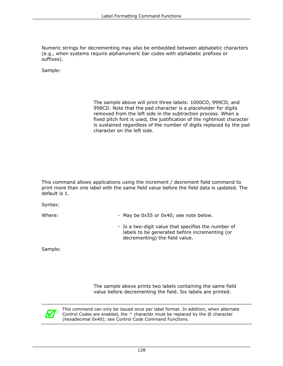 Datamax-O'Neil DPL Programmer’s Manual User Manual | Page 136 / 296