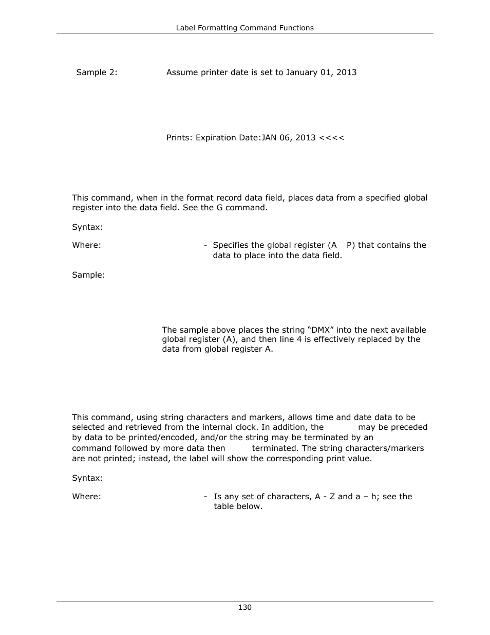 Datamax-O'Neil DPL Programmer’s Manual User Manual | Page 138 / 296