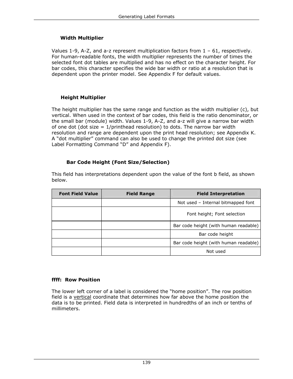 Datamax-O'Neil DPL Programmer’s Manual User Manual | Page 147 / 296