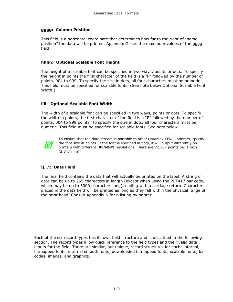 Datamax-O'Neil DPL Programmer’s Manual User Manual | Page 148 / 296