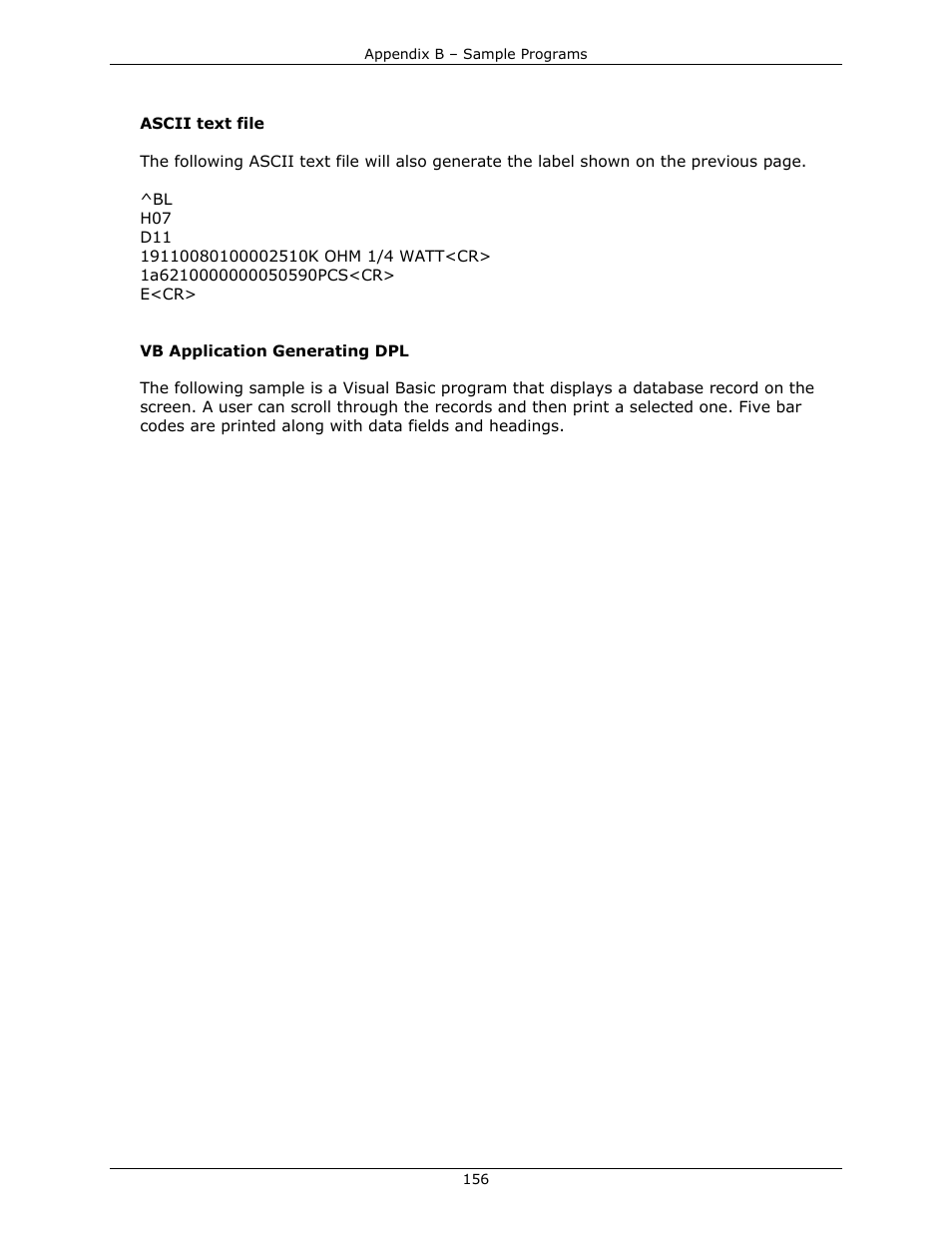 Datamax-O'Neil DPL Programmer’s Manual User Manual | Page 164 / 296