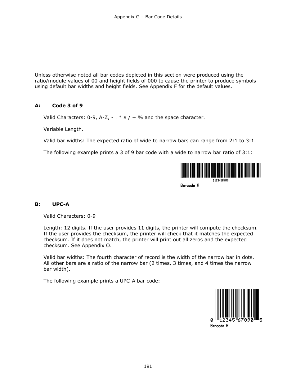 Appendix g | Datamax-O'Neil DPL Programmer’s Manual User Manual | Page 199 / 296