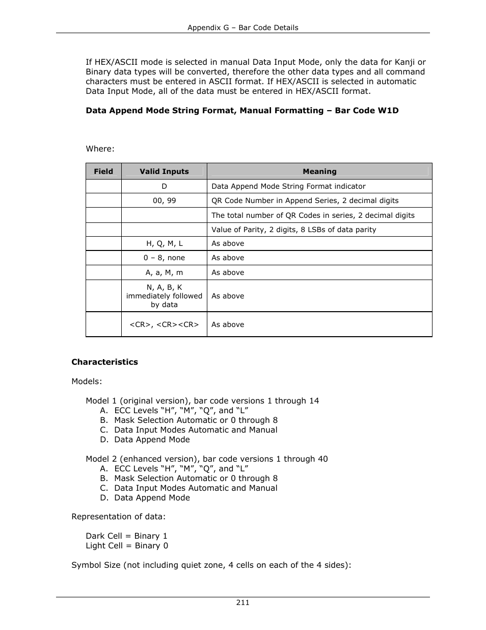 Datamax-O'Neil DPL Programmer’s Manual User Manual | Page 219 / 296