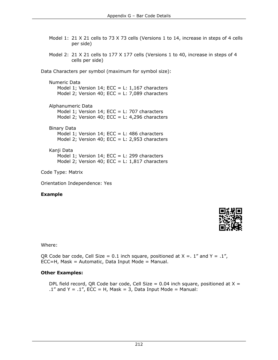 Datamax-O'Neil DPL Programmer’s Manual User Manual | Page 220 / 296