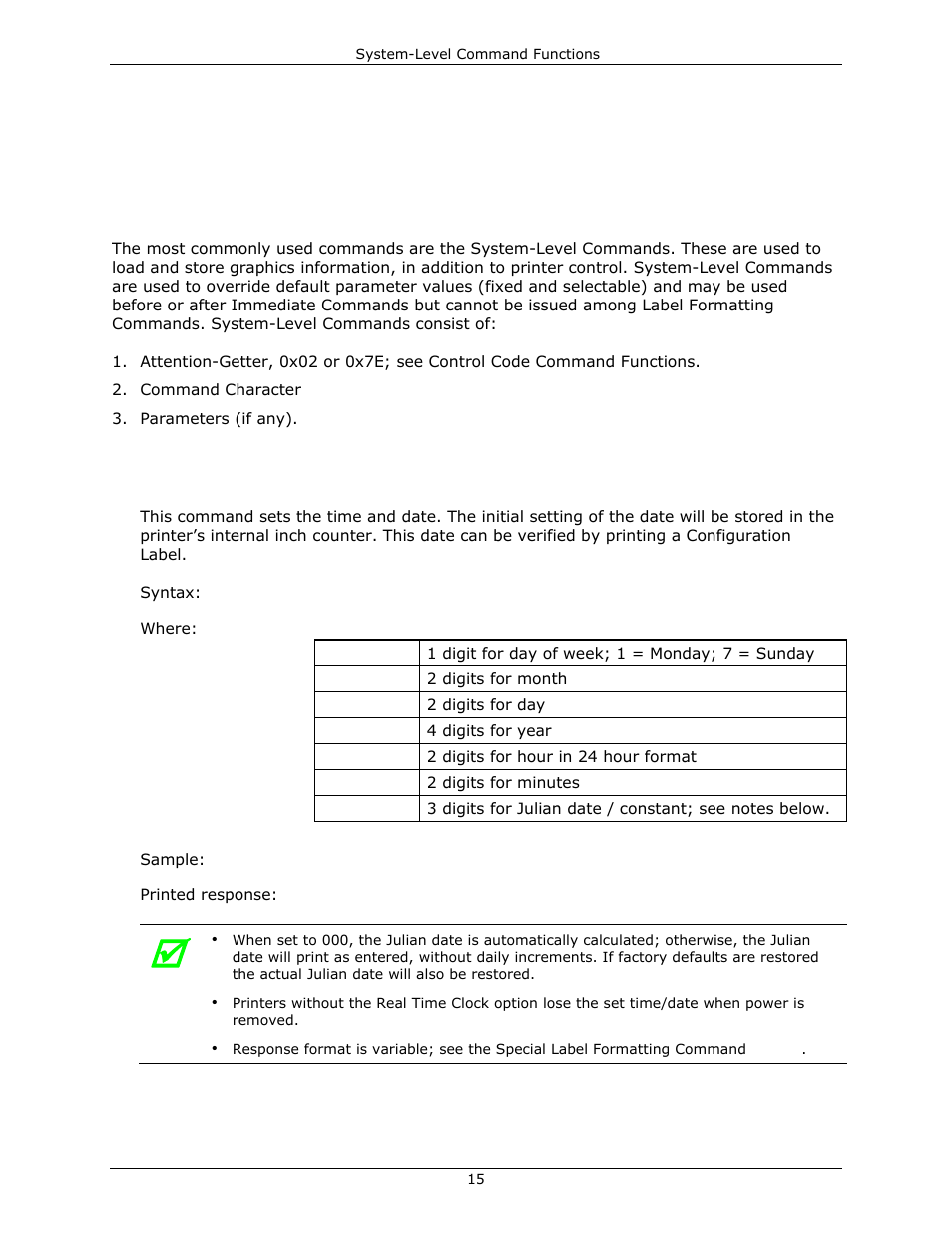 4 system-level command functions | Datamax-O'Neil DPL Programmer’s Manual User Manual | Page 23 / 296