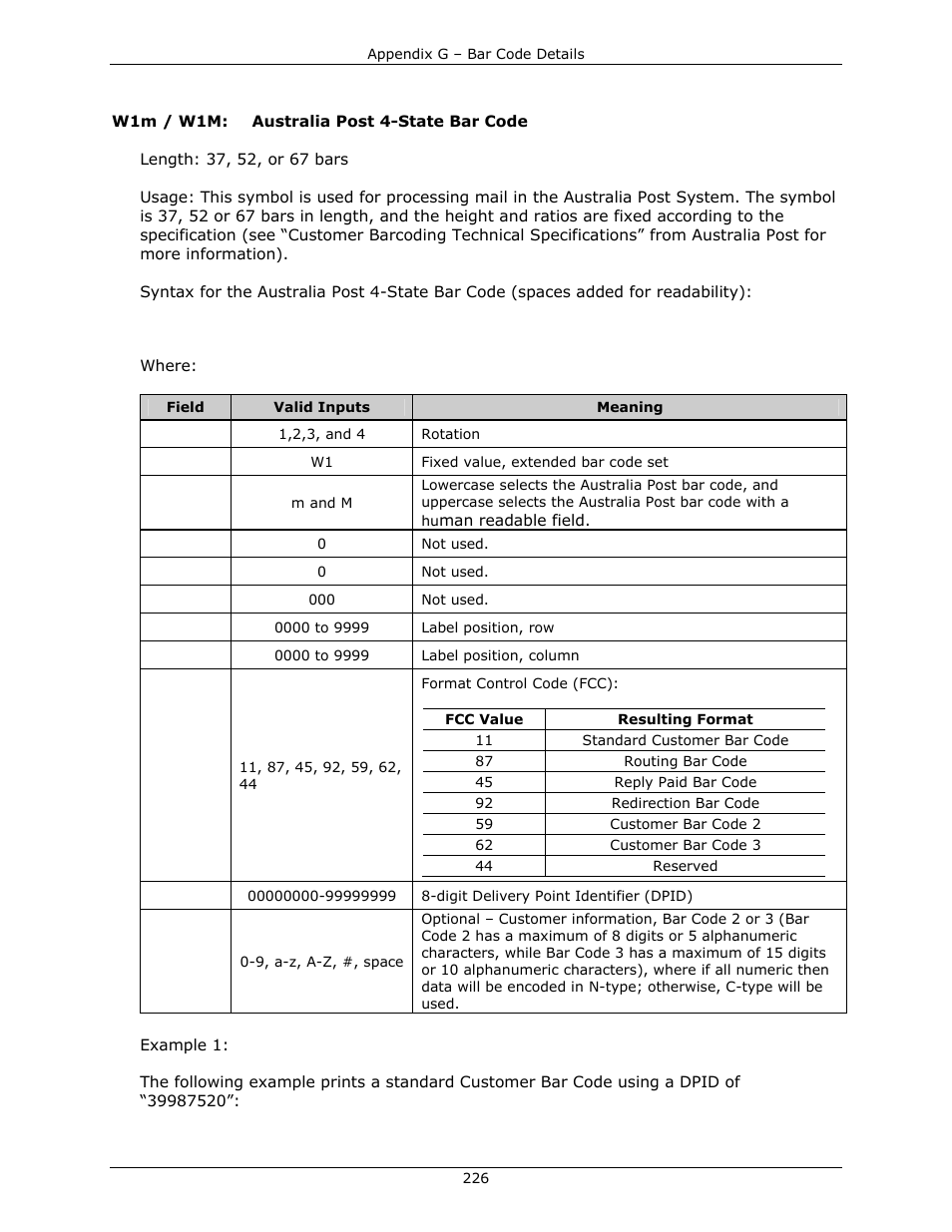 Datamax-O'Neil DPL Programmer’s Manual User Manual | Page 234 / 296