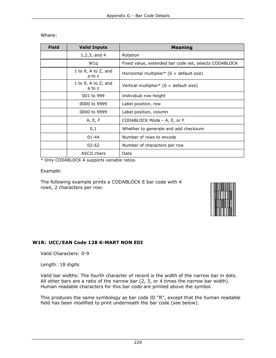 Datamax-O'Neil DPL Programmer’s Manual User Manual | Page 237 / 296