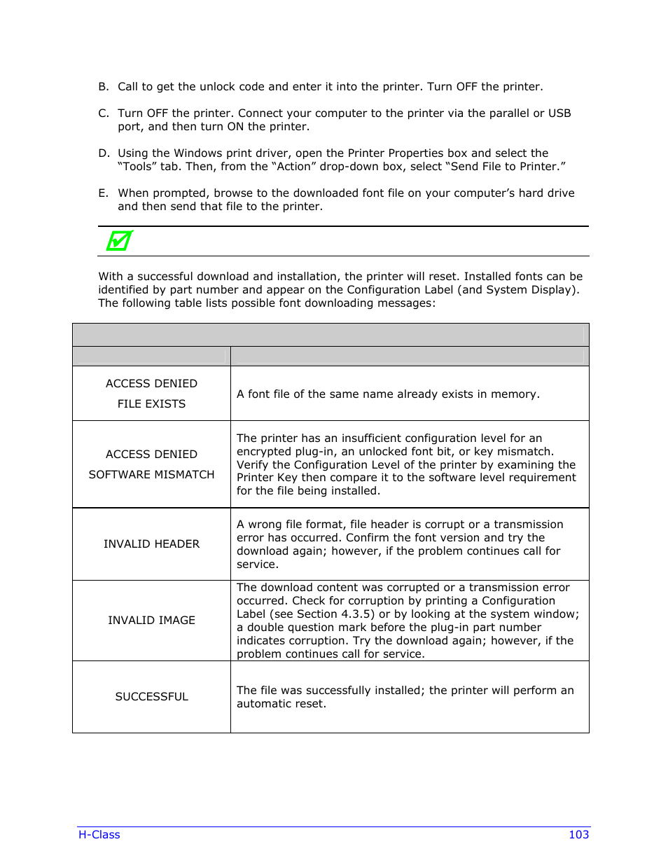 Datamax-O'Neil H-Class Operator’s Manual User Manual | Page 113 / 180
