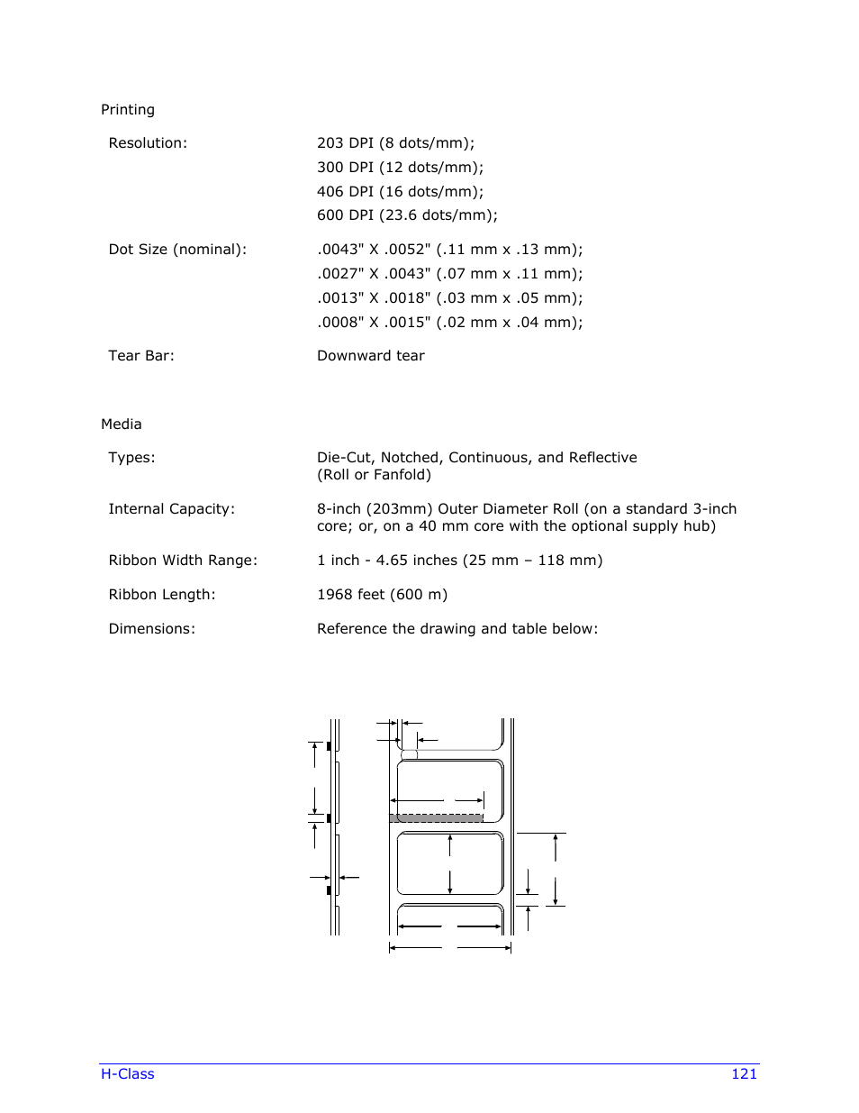 Datamax-O'Neil H-Class Operator’s Manual User Manual | Page 131 / 180