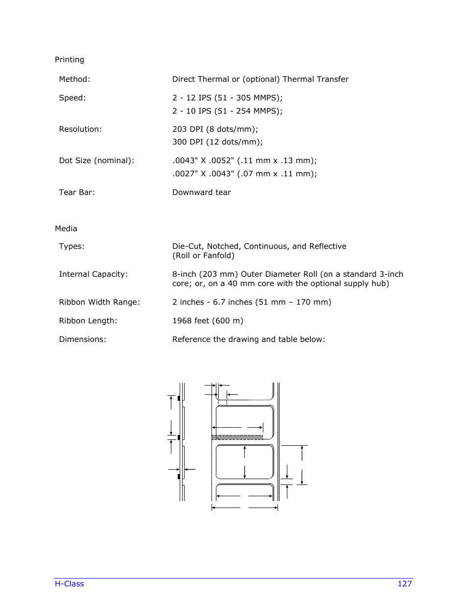 Datamax-O'Neil H-Class Operator’s Manual User Manual | Page 137 / 180