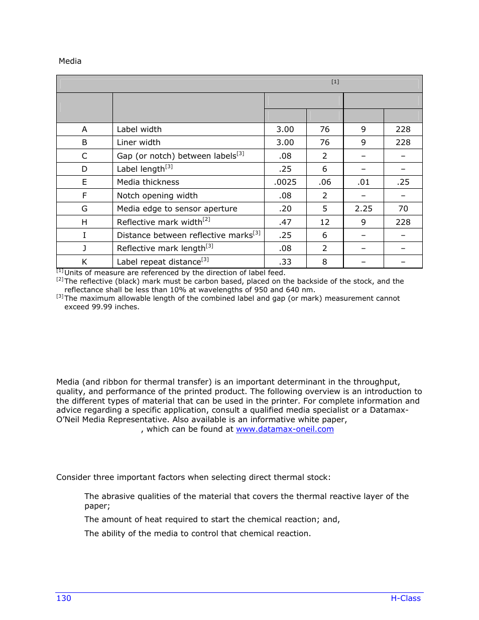 3 approved media and ribbon | Datamax-O'Neil H-Class Operator’s Manual User Manual | Page 140 / 180