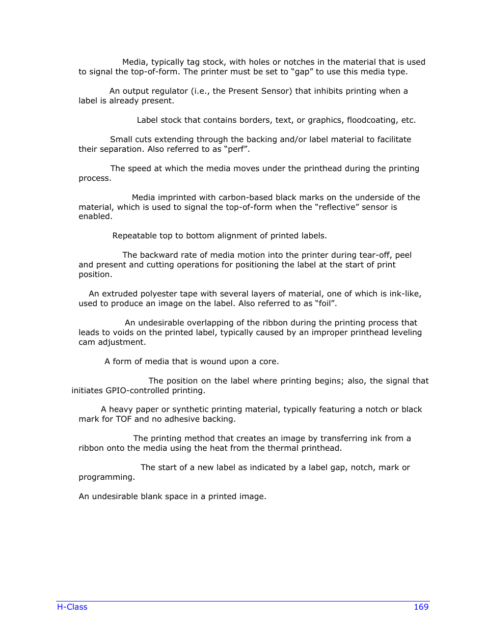 Datamax-O'Neil H-Class Operator’s Manual User Manual | Page 179 / 180