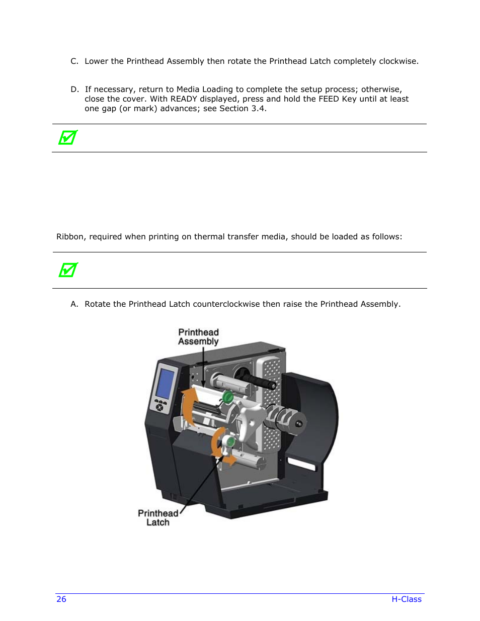 3 ribbon loading | Datamax-O'Neil H-Class Operator’s Manual User Manual | Page 36 / 180