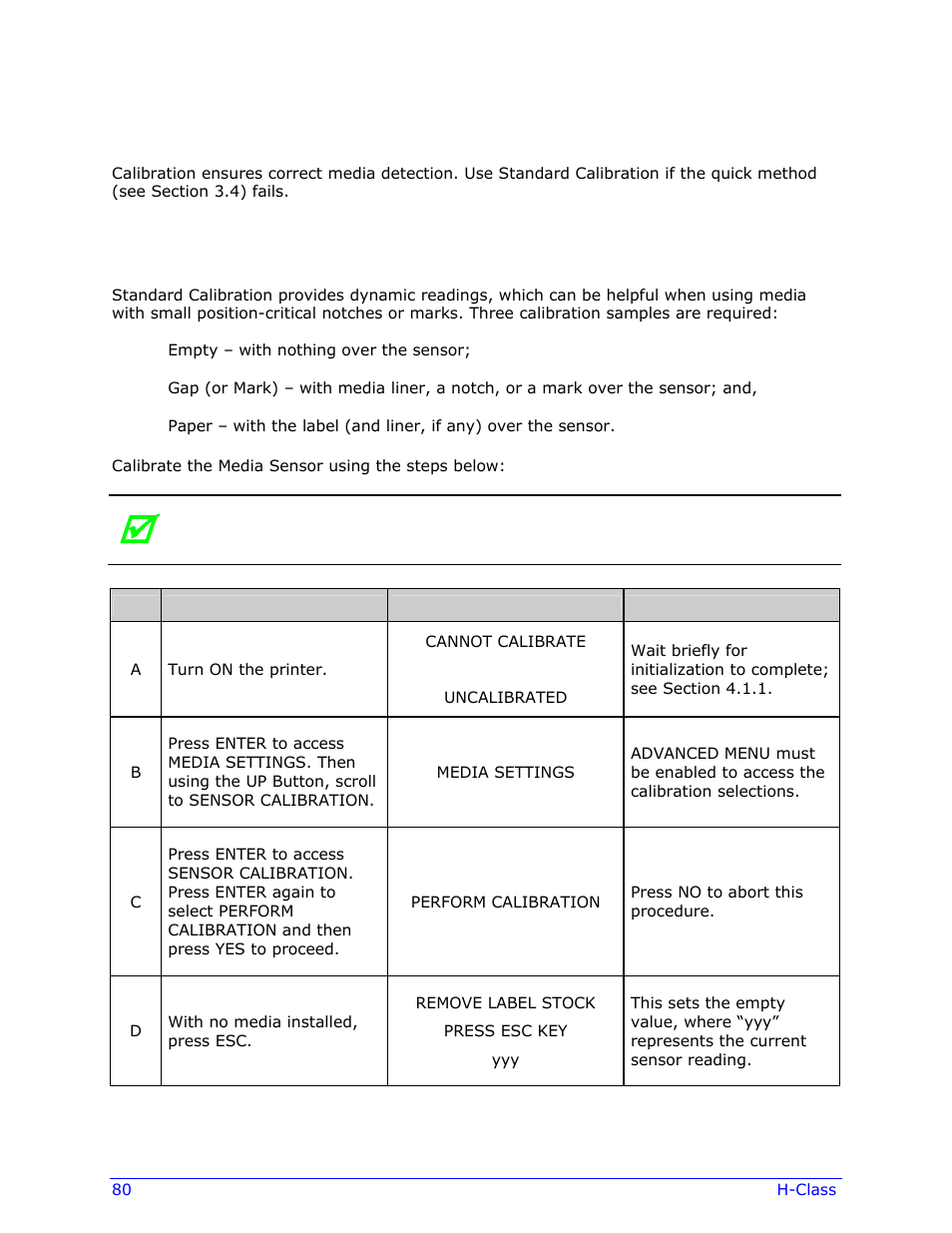 2 calibration | Datamax-O'Neil H-Class Operator’s Manual User Manual | Page 90 / 180