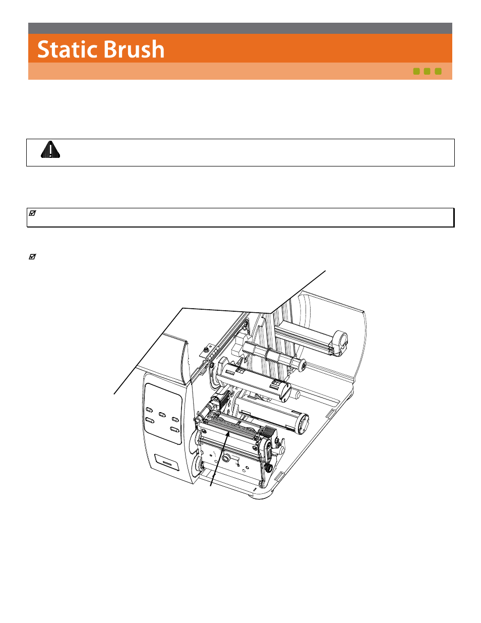 Datamax-O'Neil M-Class Mark II Static brush User Manual | 2 pages
