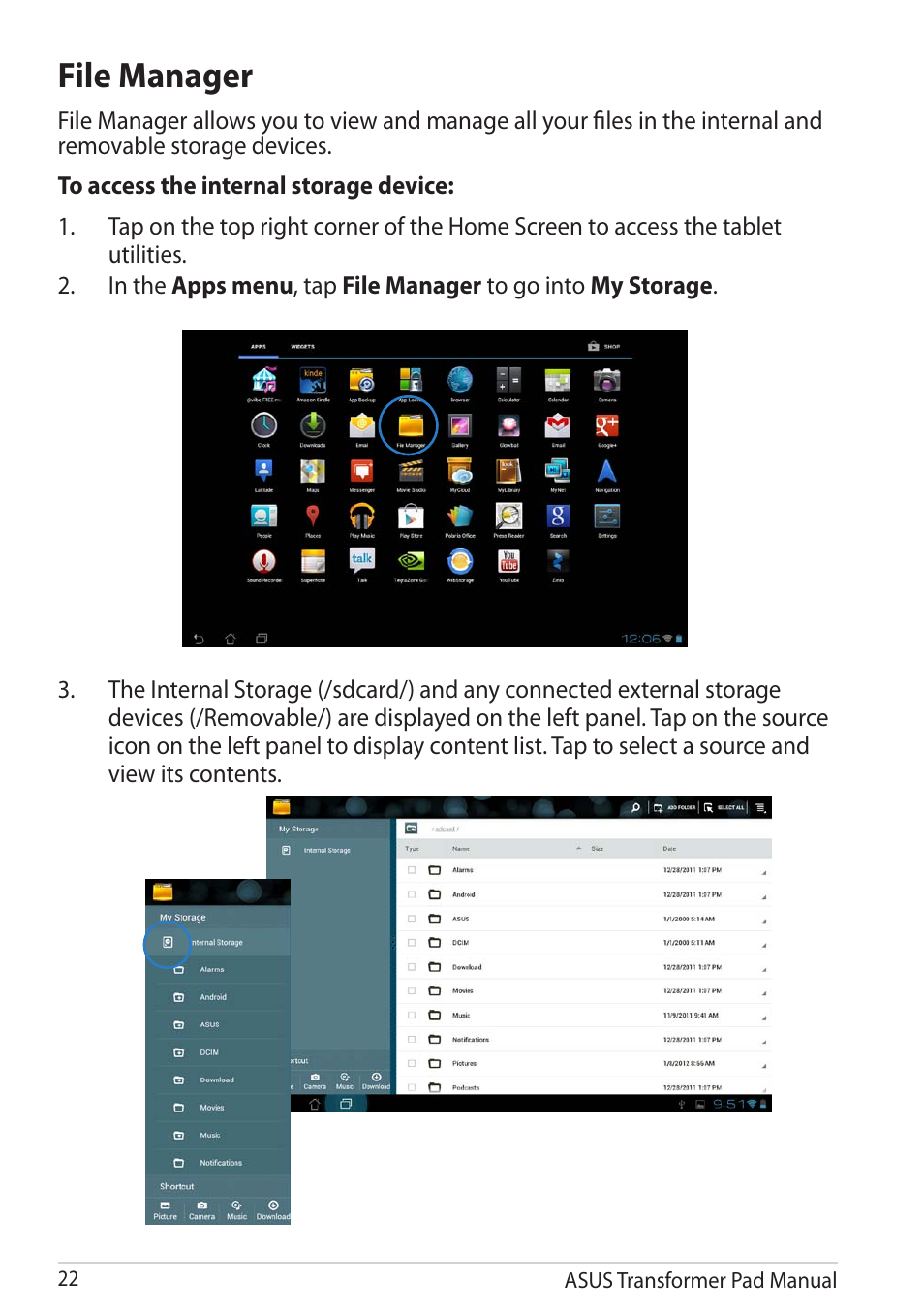 File manager | Asus Transformer Pad TF300TG User Manual | Page 22 / 90