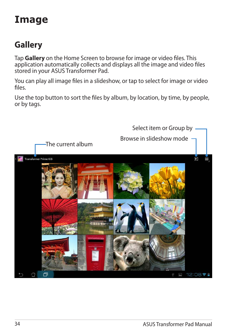 Image, Gallery | Asus Transformer Pad TF300TG User Manual | Page 34 / 90